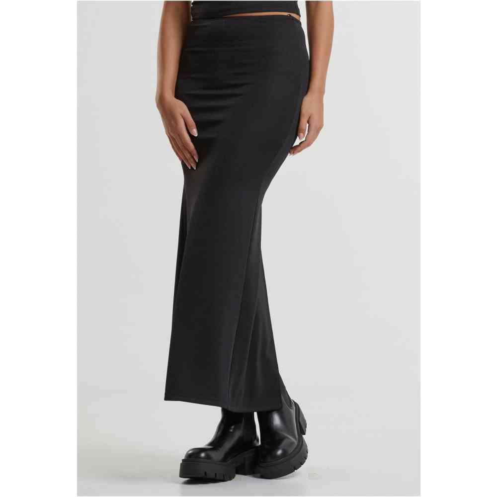 Urban Classics - Glitter Maxi Lange Rok - Zwart